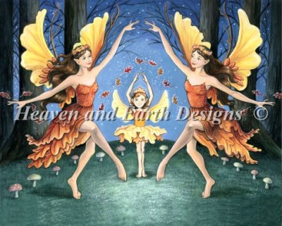 Diamond Painting Canvas - Mini Fall Fairy Dancing - Click Image to Close